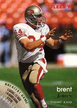 Brent Jones San Francisco 49ers 1996 Fleer NFL #124
